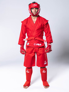 FIAS Sambo Kurtka Jacket Red With Red Belt