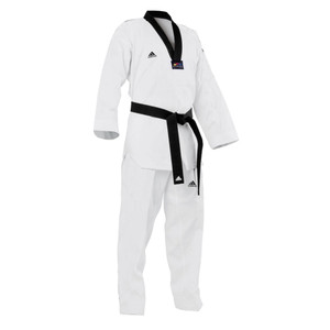 ADIDAS WTF APPROVED TKD UNIFORM BLACK V-NECK