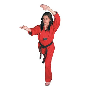 DELUXE RIBBED RED TKD UNIFORM