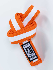 Pearl Weave BJJ Belt Orange White