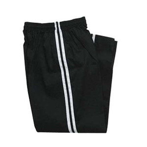 BLACK DEMO PANTS with WHITE STRIPE