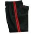 BLACK DEMO PANTS with RED STRIPE