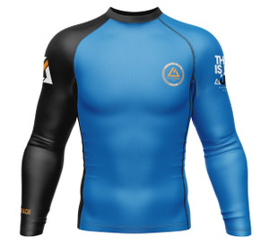 Rilion Gracie Long Sleeve Ranked Rashguard Blue