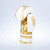 Fighter Boxing Gloves Basic Stripe - white/gold
