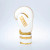 Fighter Boxing Gloves Basic Stripe - white/gold