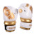 TOP TEN Glossy White/Gold Pointfighter Open-Hand Gloves, 21656-6