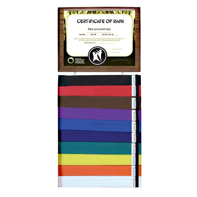Macho Belt Display with Plaque