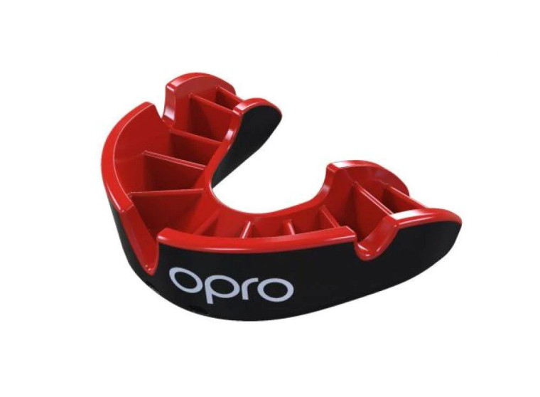 Mouth Guard OPRO SILVER red/black