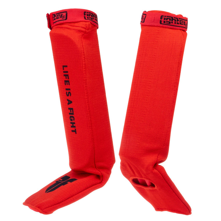 Cloth Fighter Shin Instep Guard - red, FSG1401-03