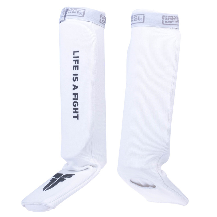 Cloth Fighter Shin Instep Guard - white, FSG1401-01