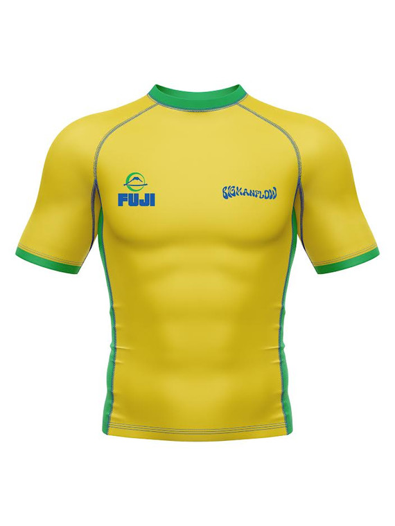 Big Man Flow Brazil Short Sleeve Flex Lite Rashguard