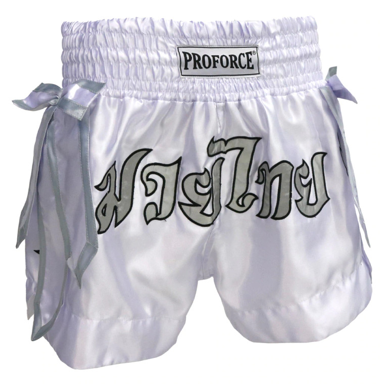ProForce Sport™ Angel Wing Muay Thai Shorts - w/ White Bows