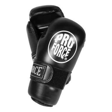 ProForce Lightning Sparring Gloves - Black, Large | 1/2" Padding For Point Fighting & Light Contact