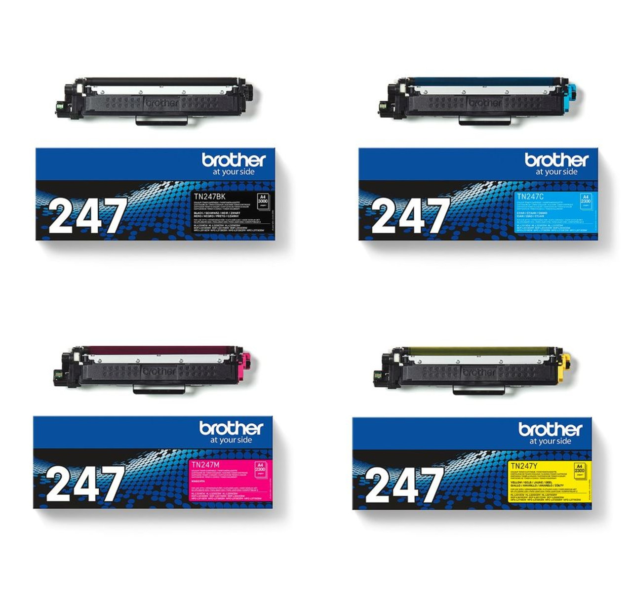 TRUE IMAGE TN-243CMYK Toner Value Pack Compatible for Brother TN243CMYK  TN247