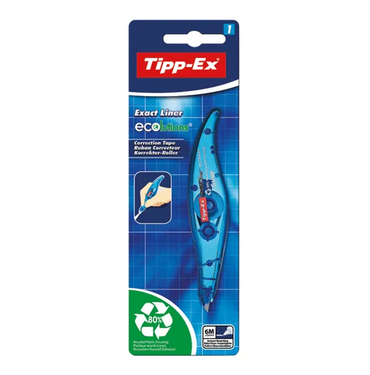 TIPP-EX Roller correcteur 'ecolutions Exact Liner', 5mm x 6m x 10