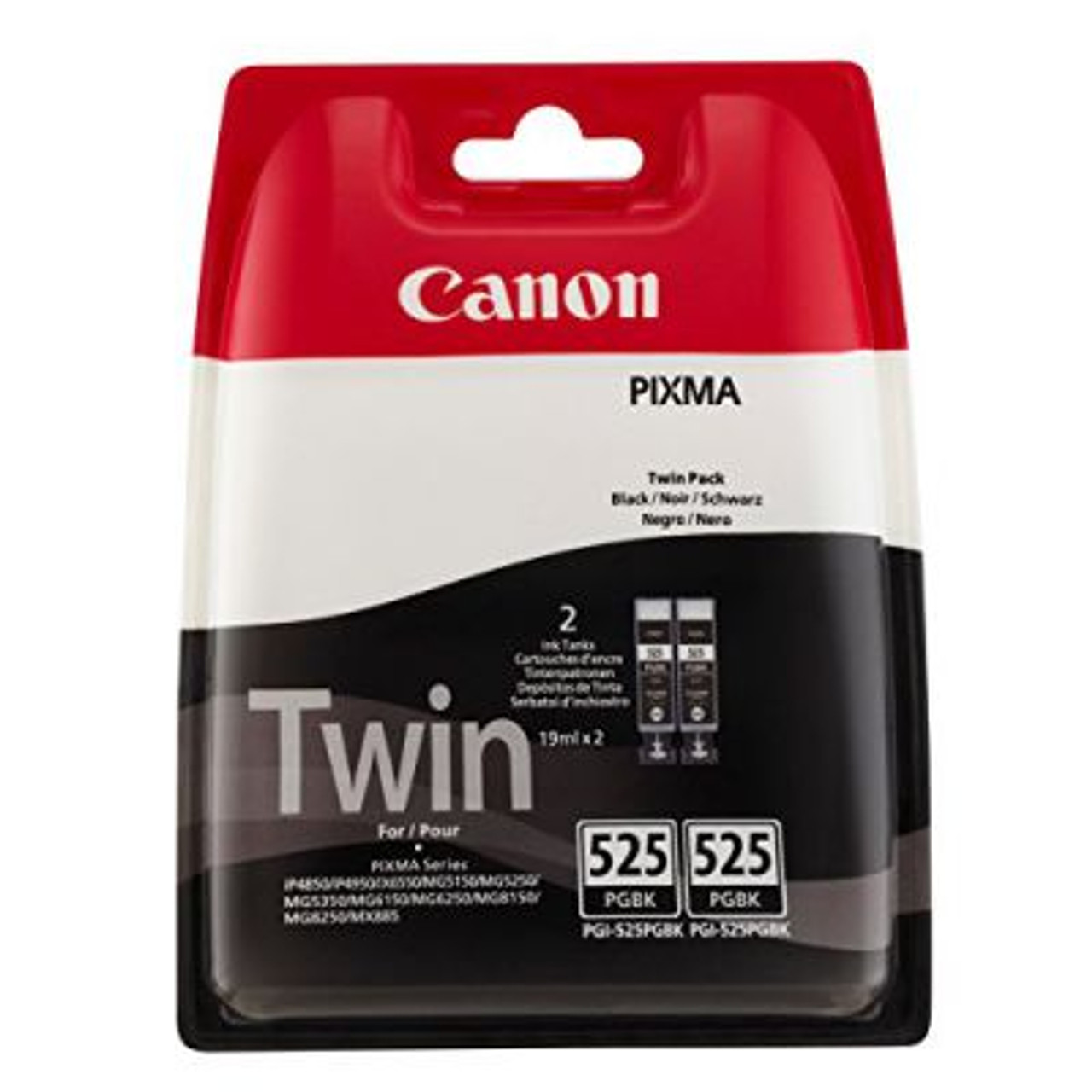 Canon Black Ink Cartridge PGI-525PGBK 4529B001AA - Twin Pack - IJT