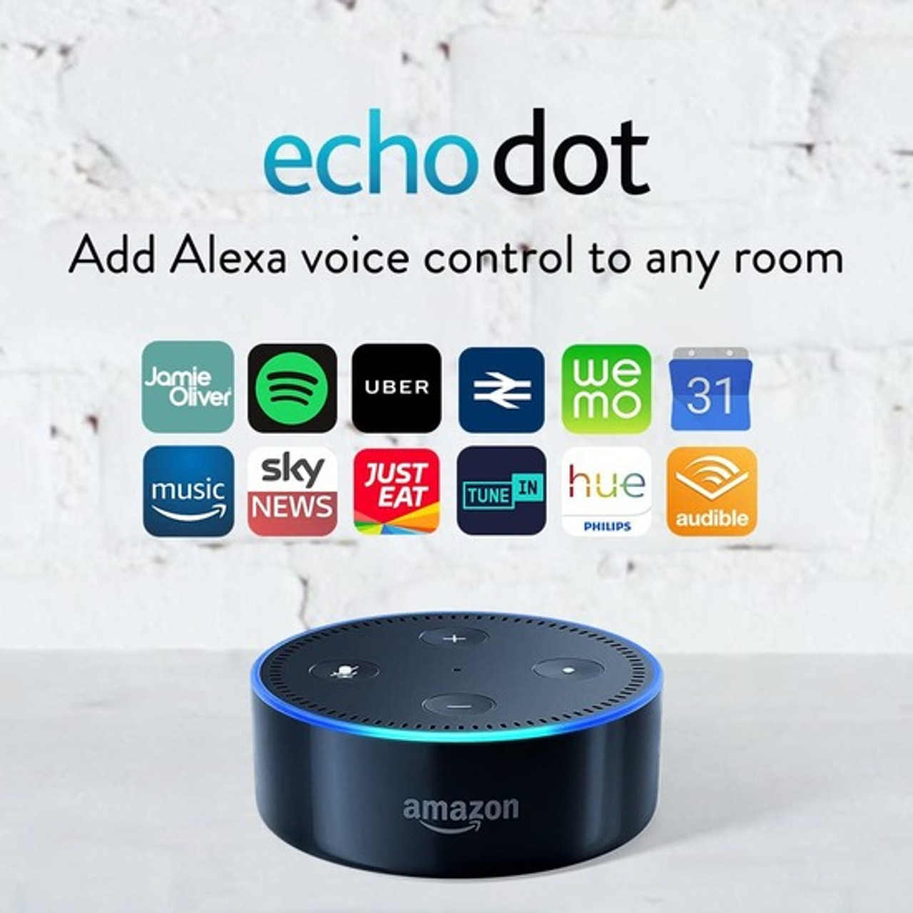 Echo Dot 2nd Gen Smart Speaker with Alexa - Black - IJT Direct