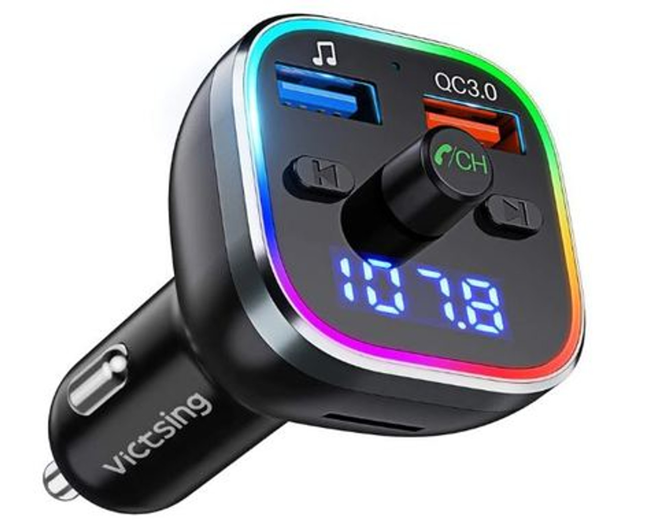 Victsing FM In Car Bluetooth Wireless Transmitter for Car and Van  Hands-free Calling - IJT Direct