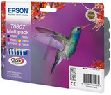 Epson T0807 6 Ink Cartridge Multipack - Hummingbird (Original)