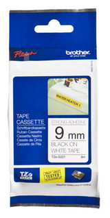 Brother TZE-S221 Black on White Label Tape Cassette