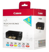 Canon PGI-29CMYPCPMR 4873B005 Genuine Multipack, Light Cyan, Cyan, Light Magenta, Magenta, Yellow, Red Ink Cartridge