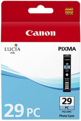 Canon PGI-29PC 4876B001AA Genuine Photo Cyan, Cyan Ink Cartridge