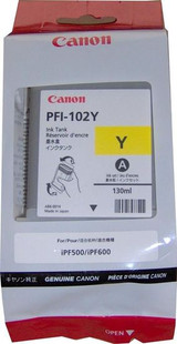 Canon PFI-102Y 0898B001AA Genuine Yellow Ink Cartridge