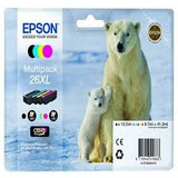 Epson T2636 C13T26364010 Genuine Multipack, Black, Cyan, Magenta, Yellow Ink Cartridge