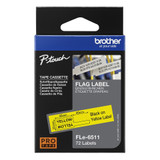 Brother FLE-6511 Black on Yellow Label Tape Cassette