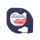 IJT Compatible Dymo 91203 Black on Red Plastic Label Tape