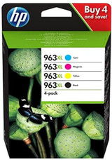 HP High Capacity Multipack Black, Cyan, Magenta, Yellow Ink Cartridges 963XL 3YP35AE