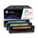 HP CF370AM Genuine Multipack, Cyan, Magenta, Yellow Toner Cartridge