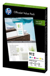 HP 6JR41AE 912 Genuine Multipack, Cyan, Magenta, Yellow Ink Cartridge