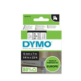 Dymo 43610 Black on Clear Labelling Tape