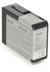 Epson C13T580700 T5807 Genuine Light Black, Black Ink Cartridge