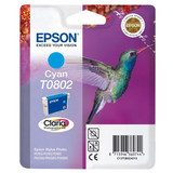 Epson T0802 Cyan Ink Cartridge - Hummingbird (Original)