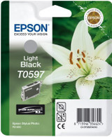 Epson T059740 C13T05974010 Genuine Light Black, Black Ink Cartridge