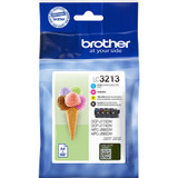 Brother Multipack Black, Cyan, Magenta, Yellow Ink Cartridges LC3213VAL