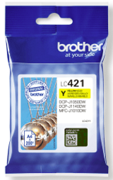 Brother LC421Y Yellow Original Ink Cartridge