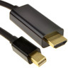 IJT Mini DisplayPort to HDMI Cable - PC/MAC to TV Video & Audio 2m BLACK