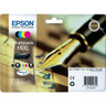 Epson T1636 T1631 T1632 T1633 T1634 Genuine Multipack, Black, Cyan, Magenta, Yellow Ink Cartridge