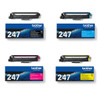 Brother TN-247 Black, Cyan, Magenta Yellow Genuine Toner Cartridges