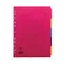 Concord  5-Part A4 Subject Dividers Bright Assorted Colours