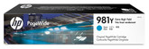 HP 981YC L0R13A Genuine Cyan Ink Cartridge