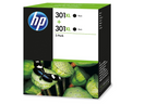 HP 301XL 2 Ink Cartridge Black Twin Pack High Capacity D8J45AE Original