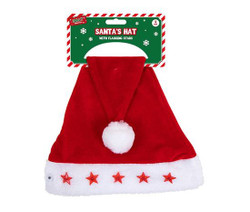 IJT Father Christmas Santa Hat with Flashing Stars