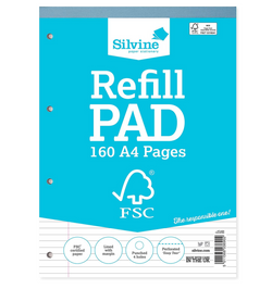 Silvine A4 Refill Pad FSC Paper