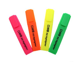Highlighter Pens Assorted Pk 4
