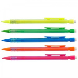 Mechanical Pencil with Eraser Assorted Colours Pk 10