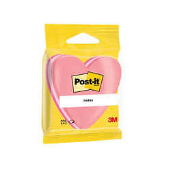 Post-it Sticky Notes 70x70mm Heart Shaped Pink Pk 1